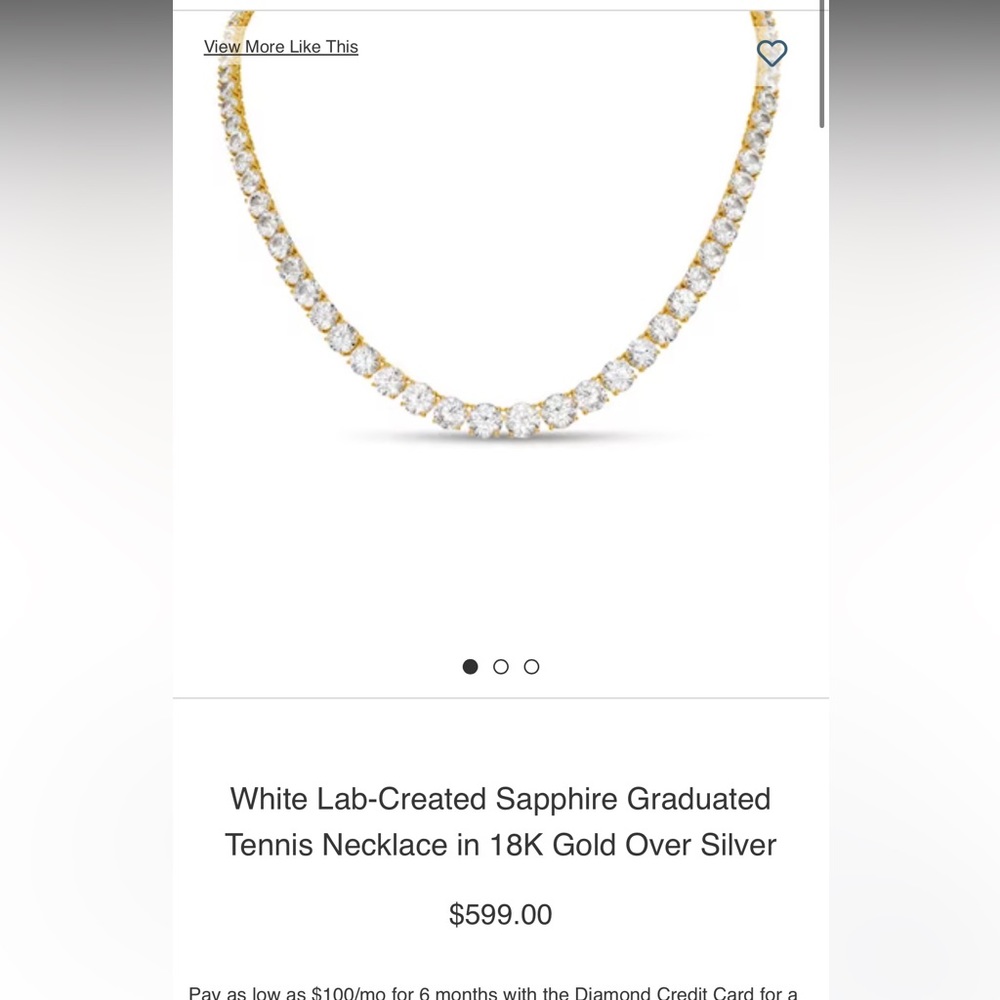 Zales Tennis Necklace